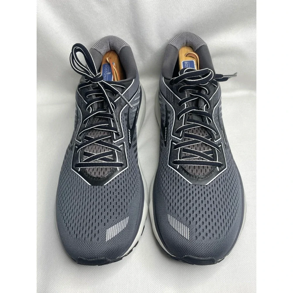 Brooks Ghost 12 Athletic Run Shoes Mens Size US 12 D Carbon Gray Black Sneakers